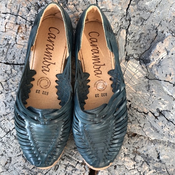 Caramba Harachi Leather Sandals in Midnight Blue - Picture 5 of 10